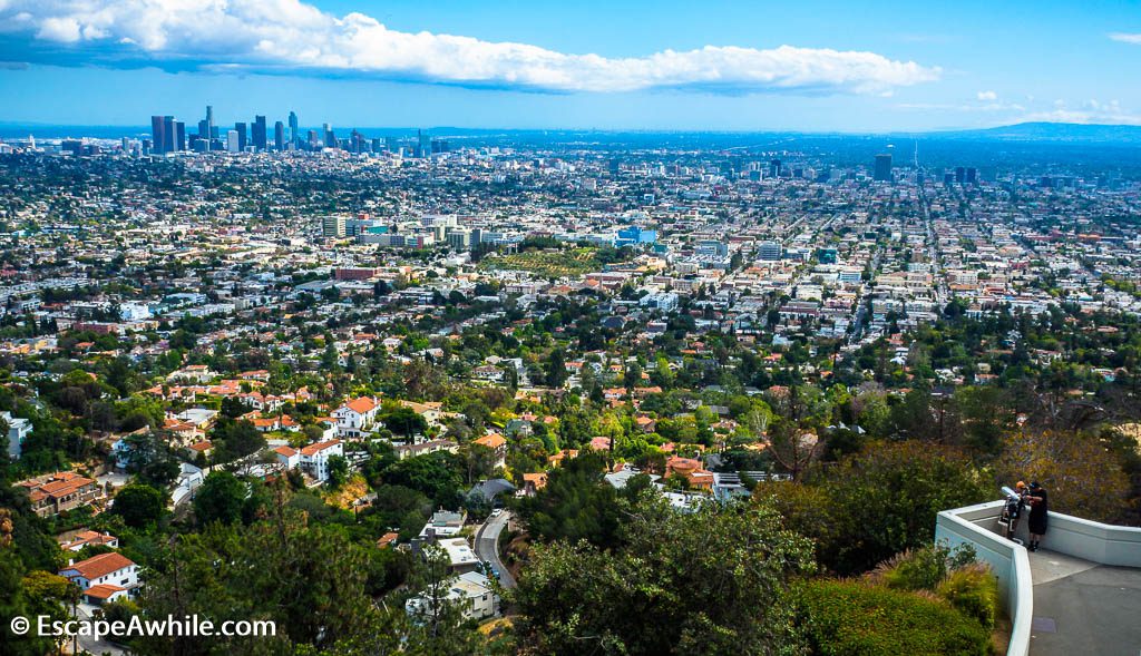 Views of dowtown LA from Griffith Observatory, Los Angeles, California, USA