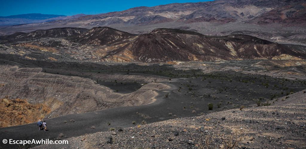 A walk around the crater rim, Ubehebe Crater, Death Valley NP.