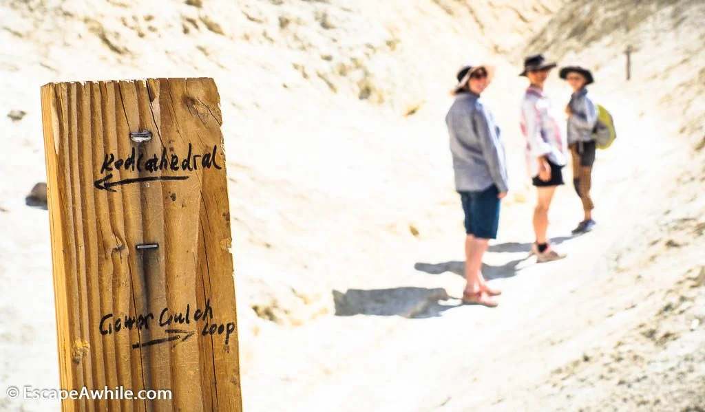 Turn off from Golden Canyon to the link track to Gower Gulch loop, Golden Canyon, Death Valley NP