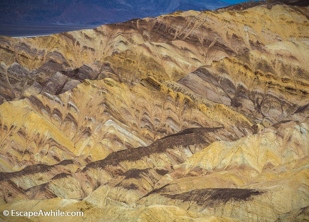 Colourful contryside of the Golden Canyon, Death Valley NP