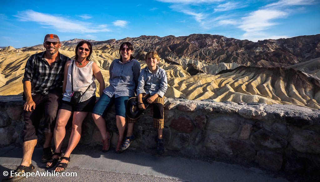 Evening at the Zabriskie point - proof that we have been there! Death Valley NP.