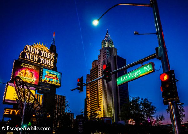 Las Vegas Boulevard, or "The Strip", looks it's best at night.