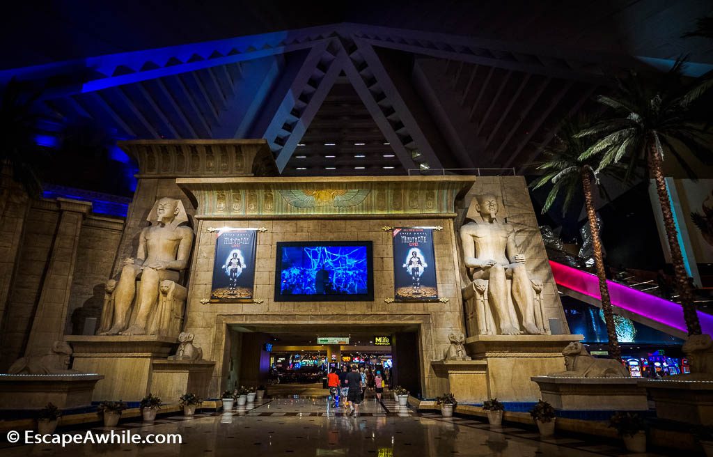 Egyptian theme continues inside the pyramid, Luxor Casino, Las Vegas