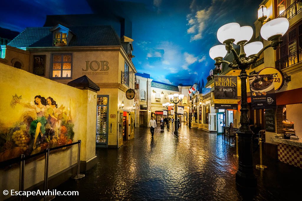 European themed shopping mall at Paris Las Vegas Hotel