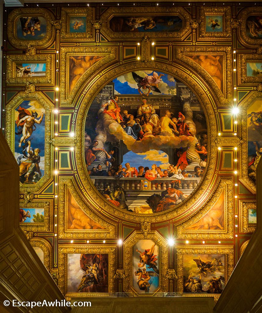 Elaborate ceiling in the entry hall of Venetian Hotel, Las Vegas