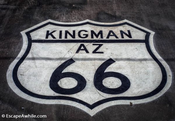 Route 66 sign in Kingman, Arizona, USA