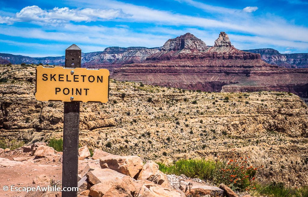 Skeleton Point, third and the last turnaround point for a single day hike on the South Kaibab Trail, South Rim, Grand Canyon, Arizona, USA
