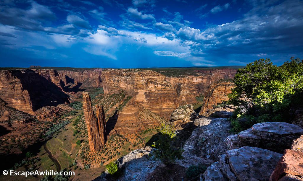 Spider Rock Overlook, Canyon De Chelly  National Monument, Arizona, USA