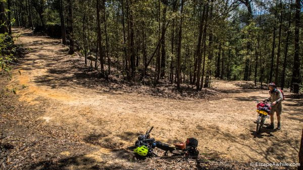 Switchbacks and a steep climb on the Griffins fire trail