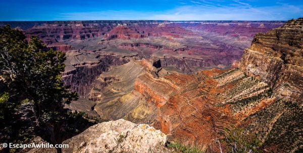 Colourful cliffs at Mohave Point, Grand Canyon South Rim, Arizona, USA