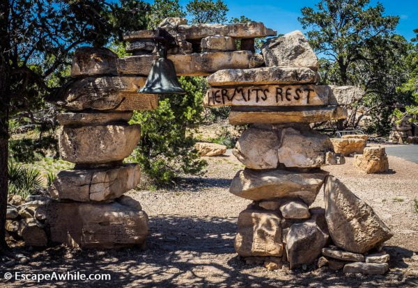 Hermits Rest, the very last stop on the shuttle route along the Grand Canyon South Rim, Arizona, USA