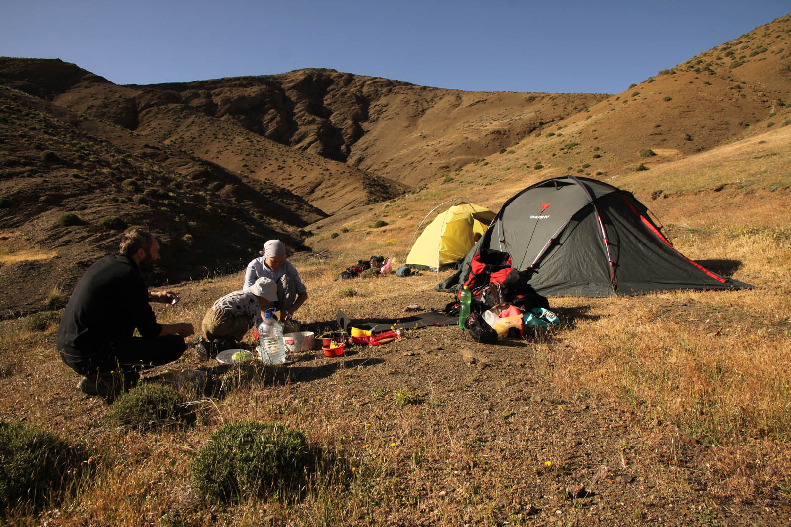 Morocco, High Atlas: Camping in Tizi'n Tichka valley