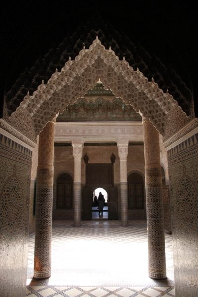 Morocco, High Atlas: Central hall, Kasbah of Telouet