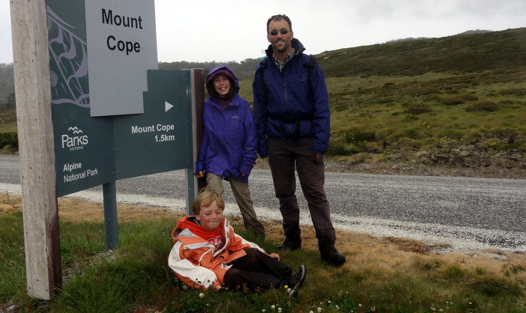 Mt. Cope Circuit - sign on the road at the start/end of walk