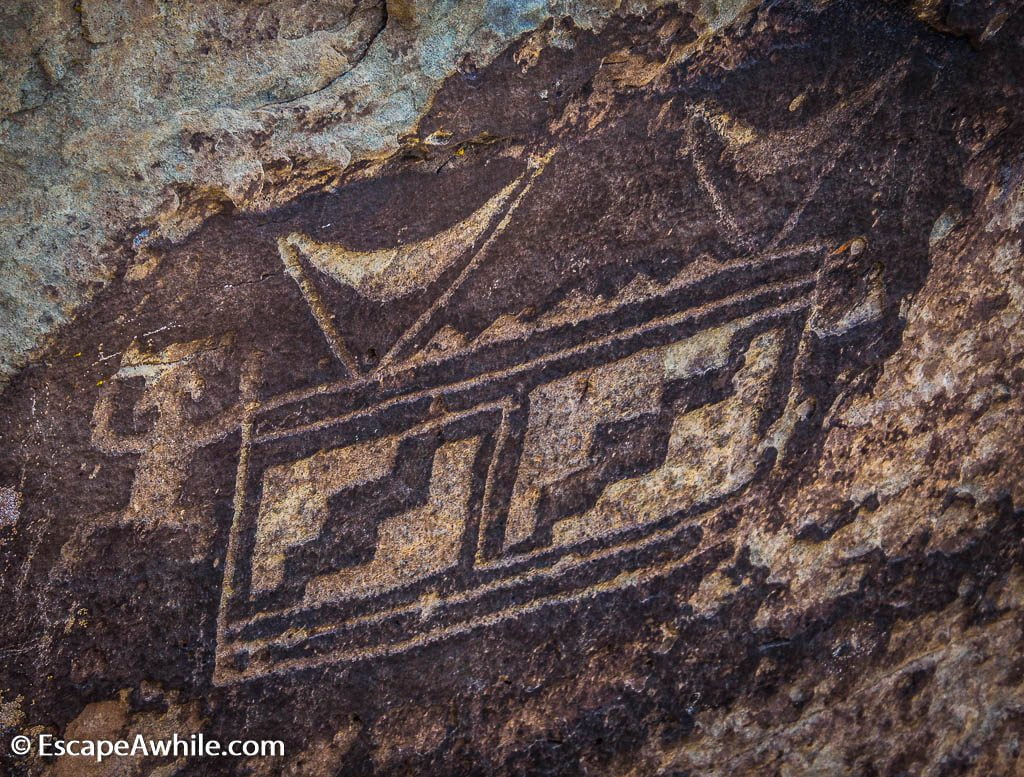 Petroglyphs - rock carvings - near the ancient Puerco Pueblo site.